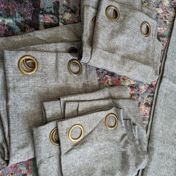 Wayfair "Dusty Blue" Woven Sheer Curtain Panel (4) - Picture 4 of 6